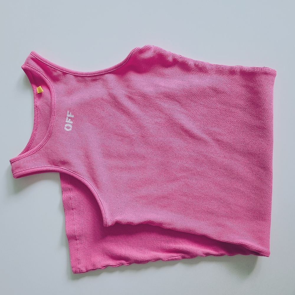 OFF-WHITE : Off Stamp Ribbed Tank Dress - Picture 8 of 11